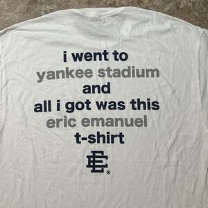 Eric Emmanuel Shirt Mens XL White New York Yankees Stadium Short Sleeve Tee